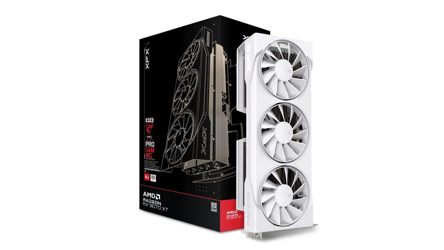 TARJETA DE VIDEO XFX RX9070 16GB GDDR6 SWIFT BLANCA - rogeek