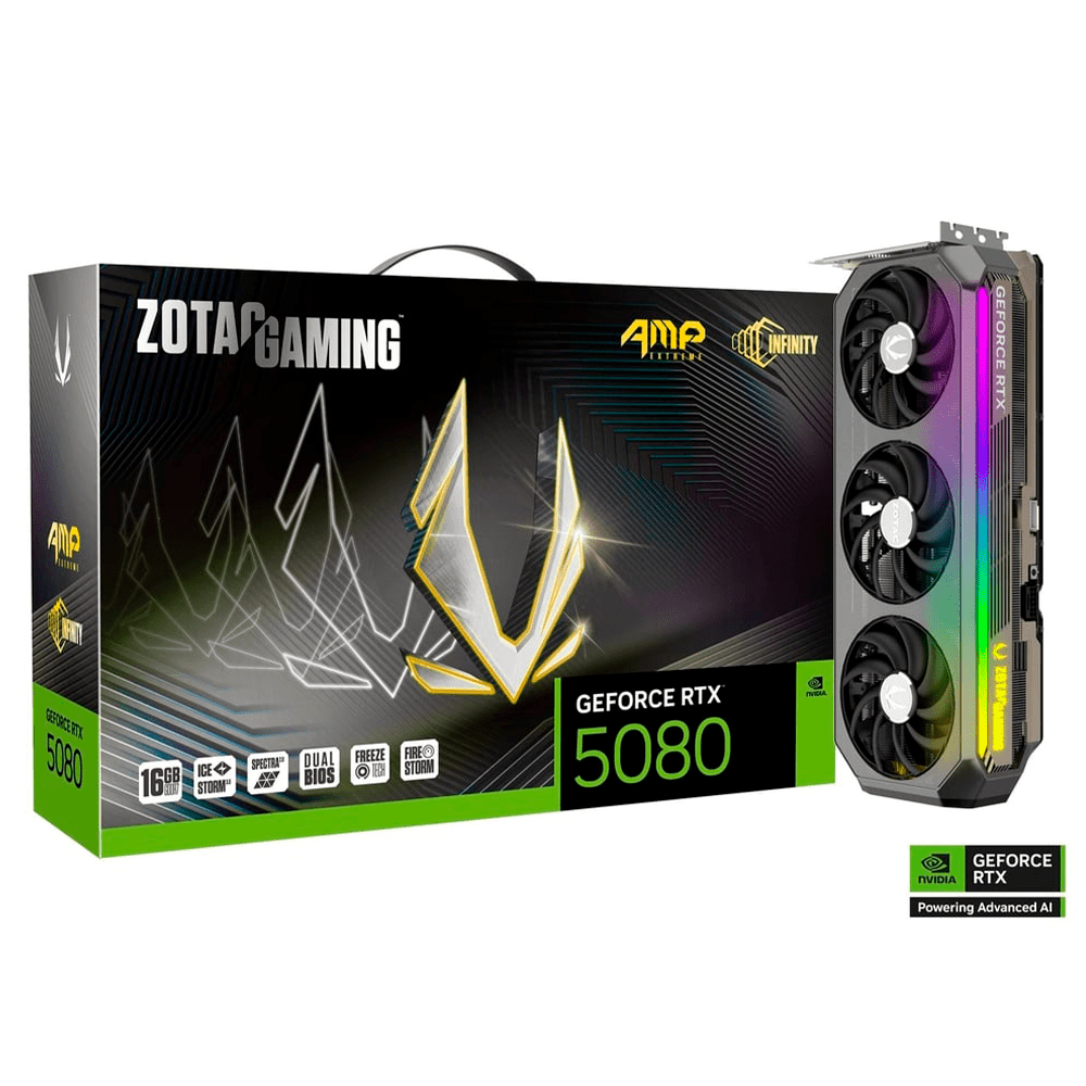 TARJETA DE VIDEO ZOTAC RTX5080 16GB GDDR7 EXTREME INFINITY - rogeek